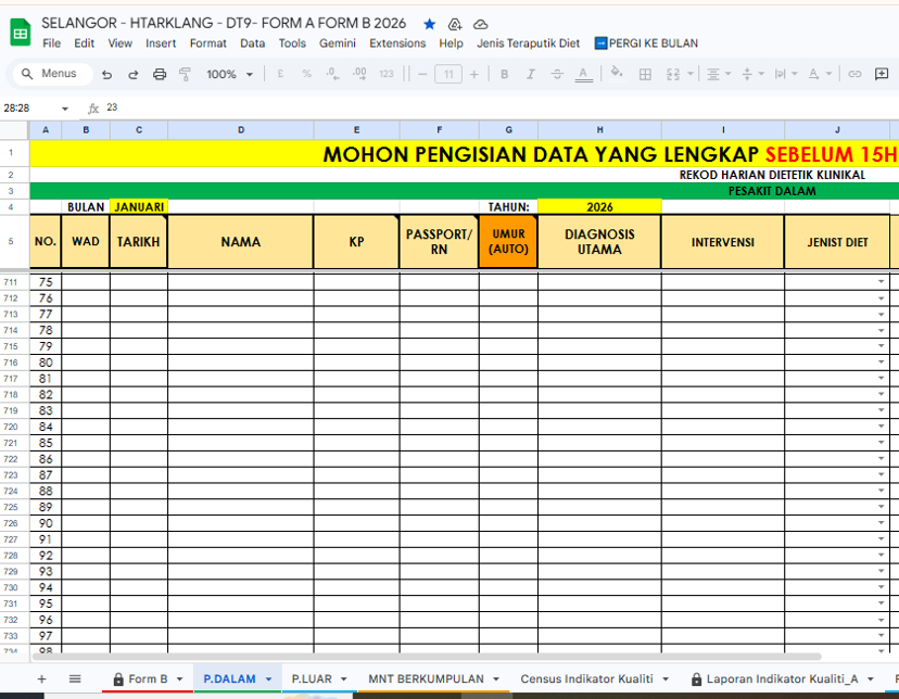 Sheet Name Configuration